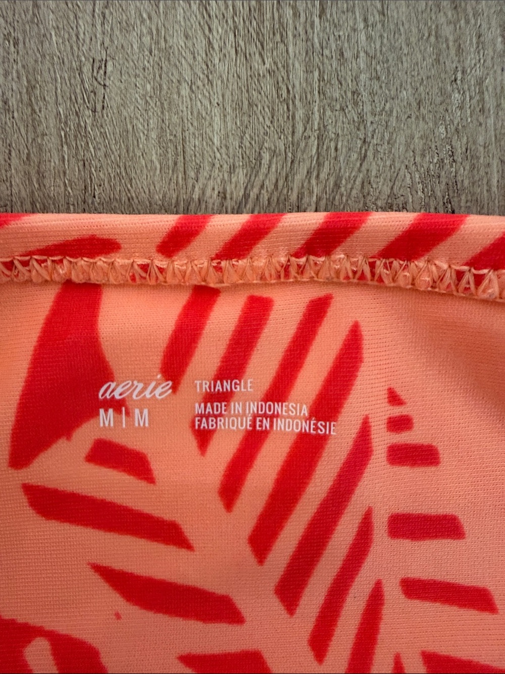 Aerie Coral Tropical High Waisted Bikini Set Women’s Size Medium - Picture 6 of 7